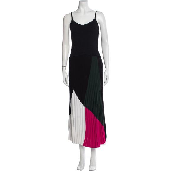 Proenza Schouler Colorblock Pattern Long Dress - S -